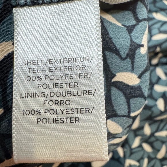 Ann Taylor LOFT Dress Sleeveless Leaf Print Lightweight Defined Waist Small - Picture 10 of 10